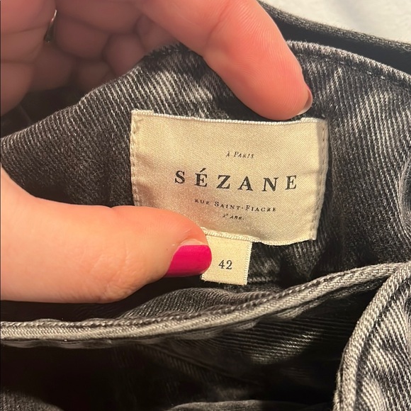 Sezane Austin Jeans in Blackwash FR 42 US 10 - Picture 2 of 2